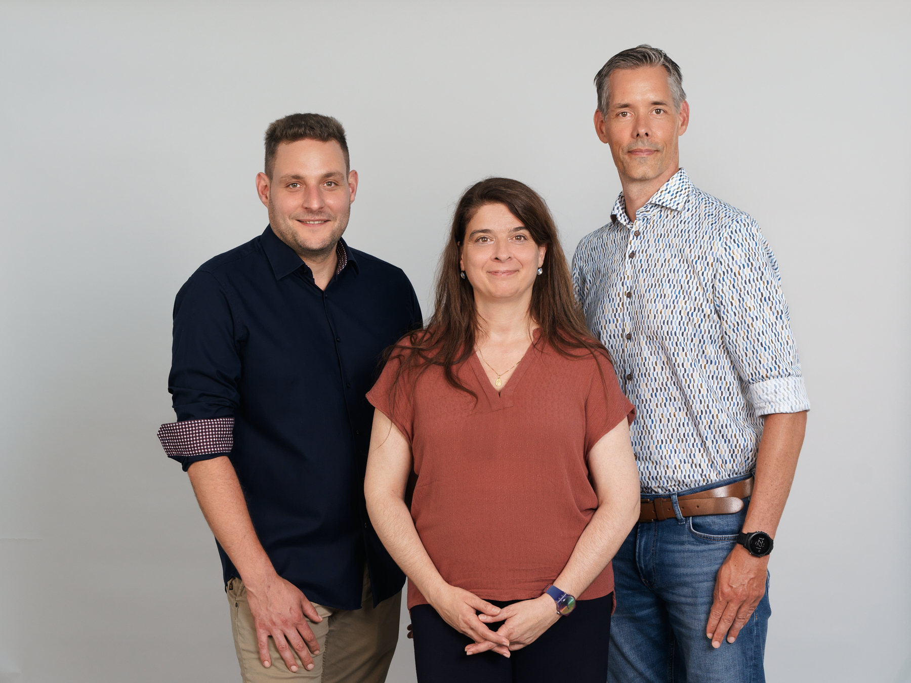 Foto der drei Geschäftsleitungsmitglieder