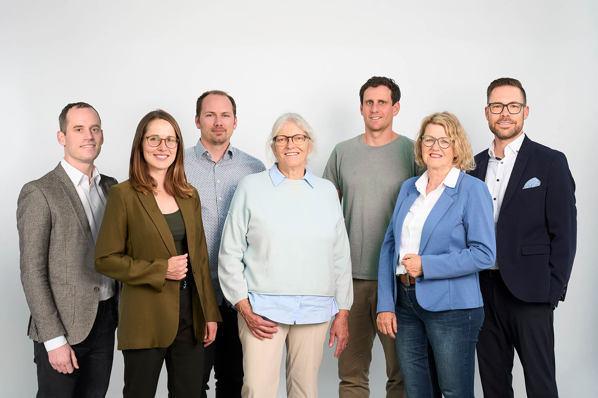 Der Stiftungsrat: Simon Ruesch (Vizepräsident und Ressort Öffentlichkeitsarbeit), Yves Bruggisser (Ressort Bau und Infrastruktur), Katrin Lüdin (Ressort Internat), Bart Van Riemsdijk (Präsident und Ressort Finanzen), Karin Flückiger (Ressort Personal), Gian-Luca Kühni (Ressort Schule)